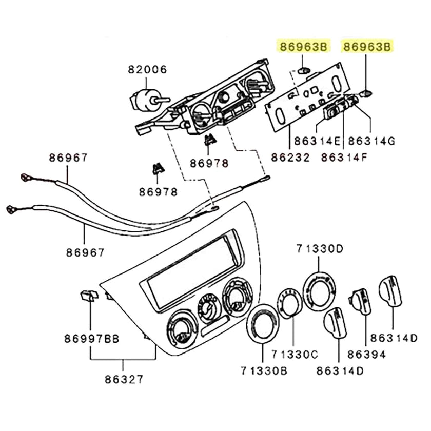 Mitsubishi OEM HVAC Heater Control Light Bulb | 2003-2006 Mitsubishi Evo 8/9