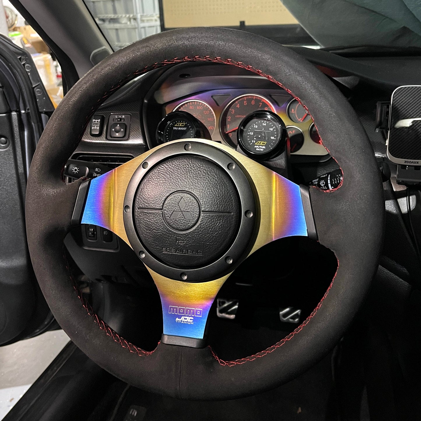 JDC Titanium Steering Wheel Overlay (Evo 7/8/9)