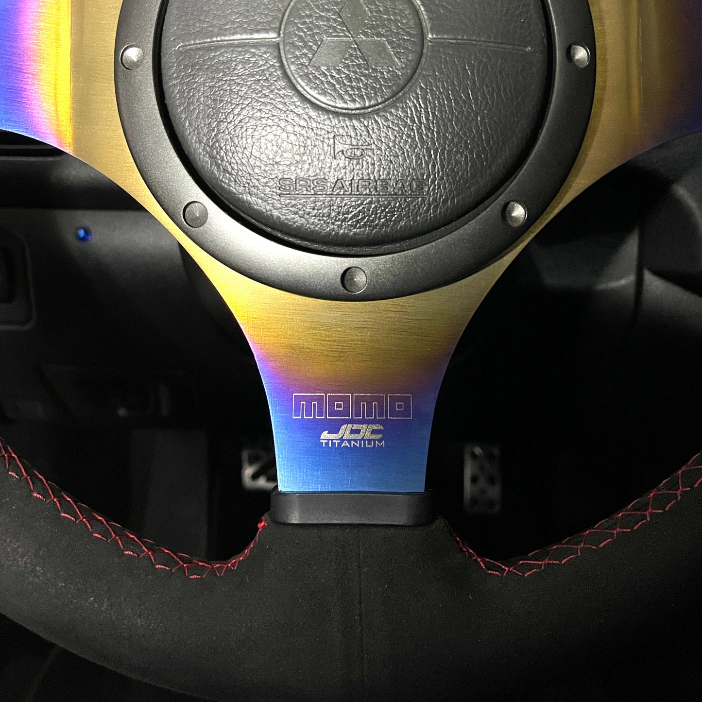 JDC Titanium Steering Wheel Overlay (Evo 7/8/9)