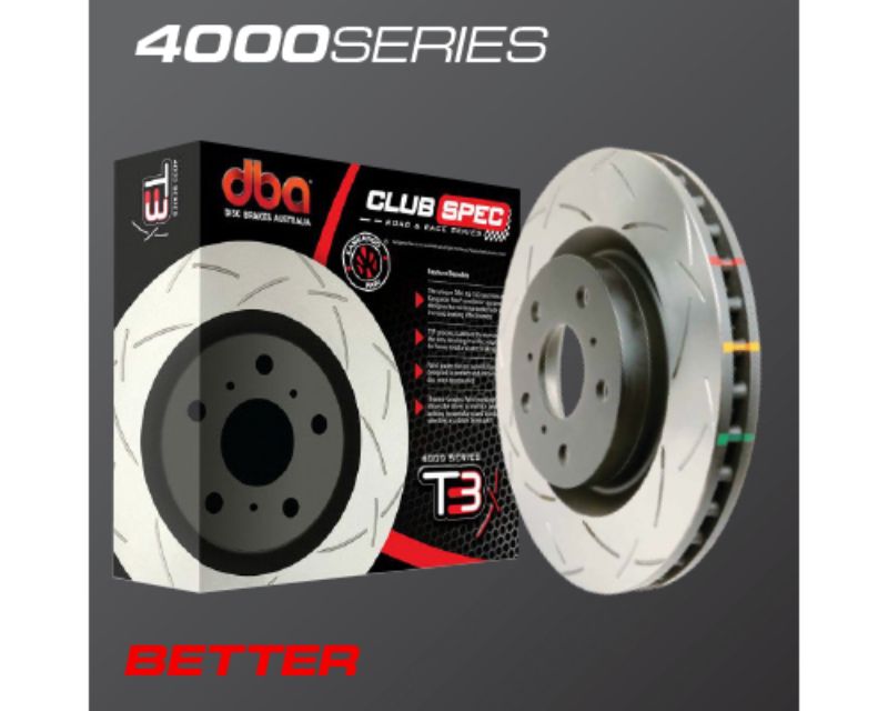 DBA Clubspec Road & Race Brake Rotor 4000 T3 Slot Rear Honda S2000