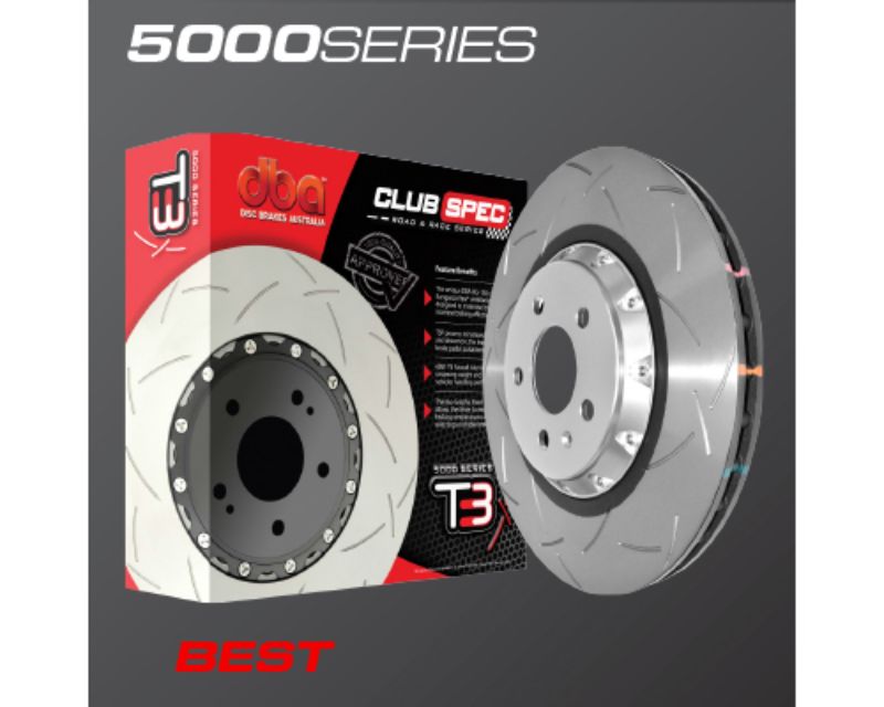 DBA Rear Drilled & Slotted 5000 Series Brembo Direct Replacement Rotor Nissan GTR 2009+