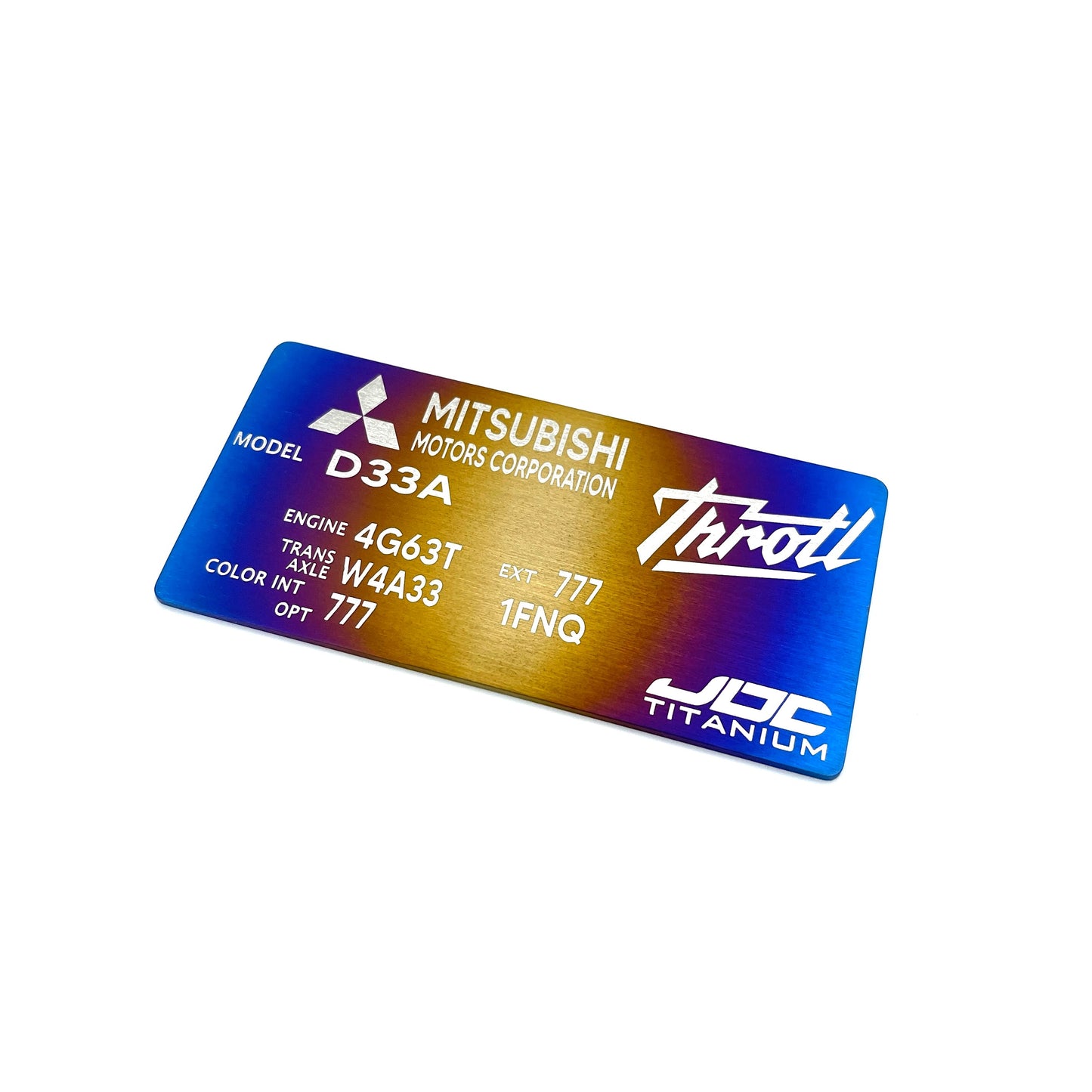 JDC Titanium Firewall Badge (Evo 7/8/9/Universal)