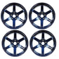 Volk Racing TE37 Saga S-plus Wheel Set 18x10 | 18x12 Mag Blue Nissan GT-R R35