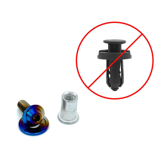 JDC Titanium M6 Plastic Rivet Replacement Hardware (Universal)