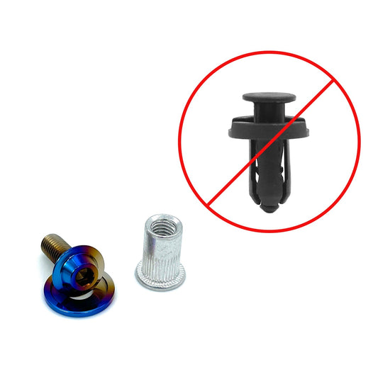 JDC Titanium M5 Plastic Rivet Replacement Hardware (Universal)