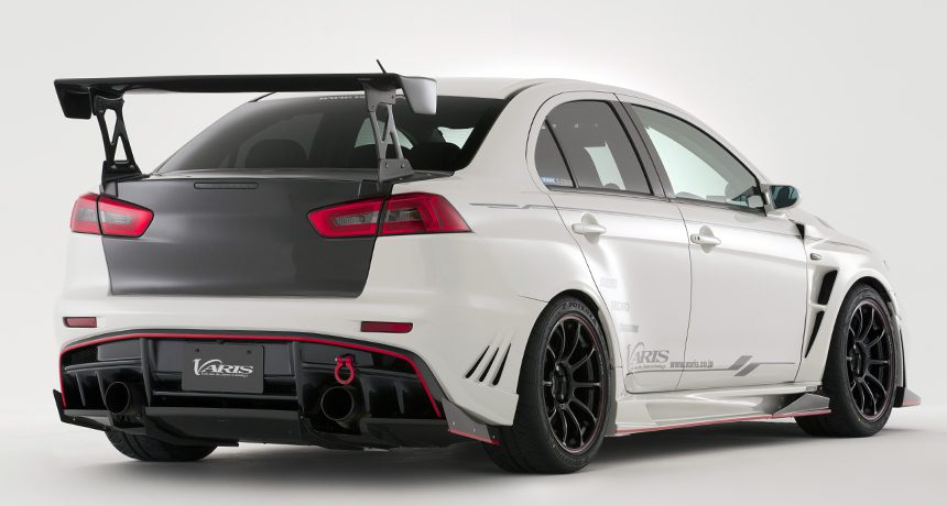 VARIS ALL CARBON EURO EDITION WING FOR MITSUBISHI EVO X (290MM STANDS)