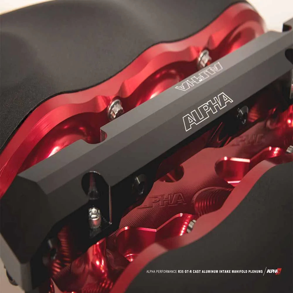 ALPHA Performance Cast Plenum/Billet Intake Manifold Standard Fuel Rail | 2009-2020 Nissan GT-R