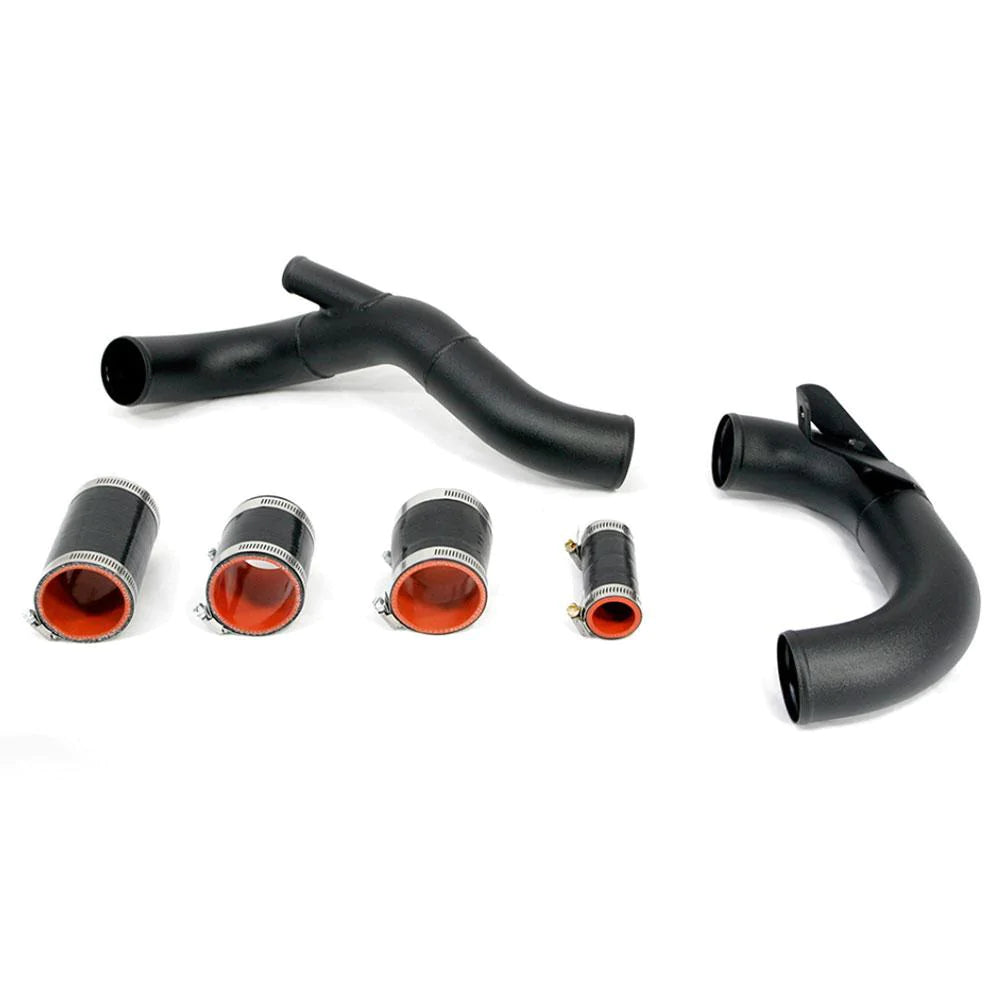 AMS Lower Intercooler Cold Pipe Wrinkle Black