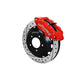 Wilwood Forged Narrow Superlite 6R Big Brake Front Brake Kit (Hat) - Drilled and Slotted Rotor - Red - Mazda RX7 1993-1996