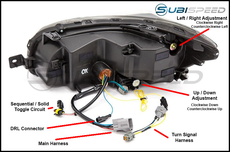 SubiSpeed Special Edition LED Headlights w/ DRL and Sequential Turns - Subaru WRX 2015 - 2018 / STI 2015 - 2017