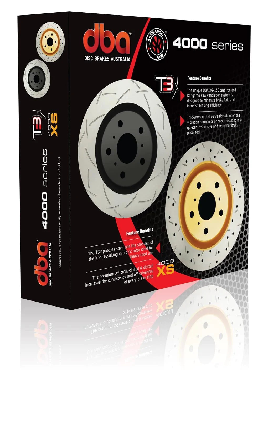 DBA Club Spec 4000 T3 Single Rear Brake Rotor | 2003-2006 Mitsubishi Lancer Evolution 8/9