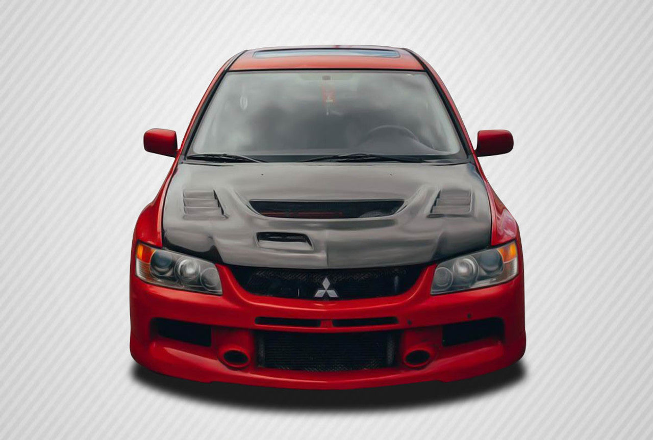 2003-2006 Mitsubishi Lancer Evolution 8 9 Carbon Creations C-1 Hood - 1 Piece