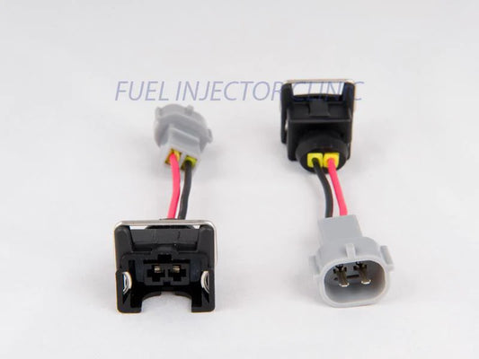 Fuel Injector Clinic Set of 4 Jetronic/EV1 Female to Denso Male Injector Plug Adapters