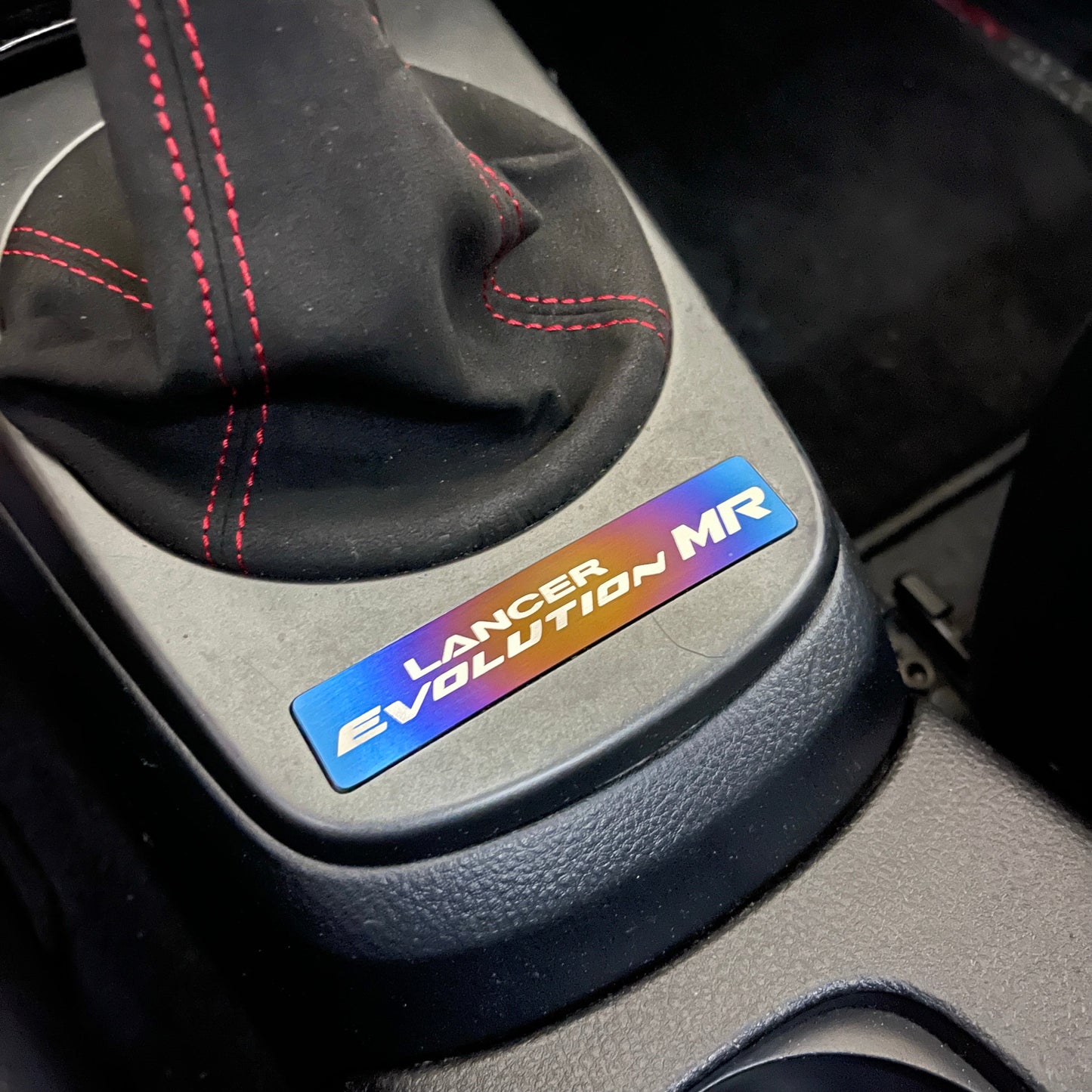 JDC Titanium Shifter Console Badge (Evo 7/8/9/Universal)