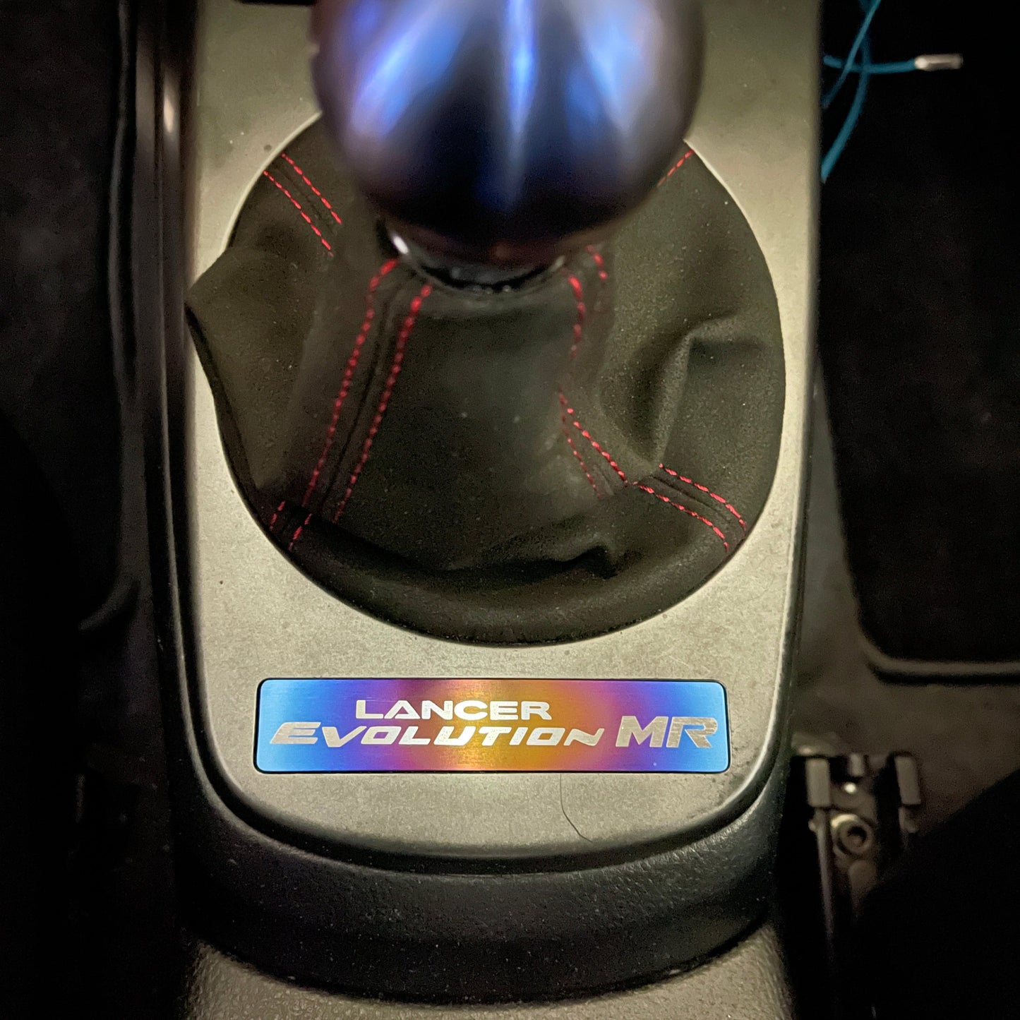 JDC Titanium Shifter Console Badge (Evo 7/8/9/Universal)