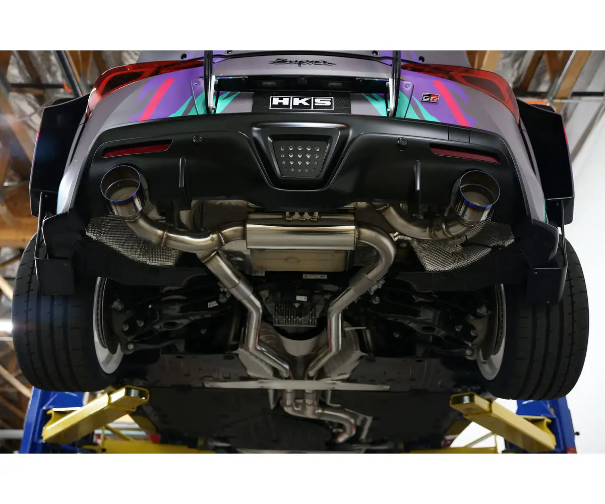 HKS Catback Exhaust Dual Hi-Power Titanium Tip For A90 MKV Supra 2020+