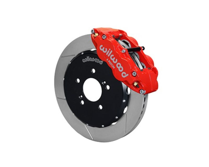 Wilwood Forged Narrow Superlite 6R Big Brake Front Brake Kit, Slotted Rotors - Red - Honda S2000 1999-2009