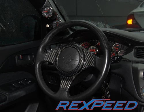 Rexpeed Dry Carbon Fiber Steering Wheel Cover (Evo 7/8/9)