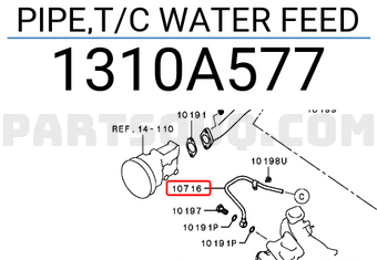 OEM Mitsubishi Turbo Water Feed Pipe | 2008-2015 Mitsubishi Lancer Evolution X