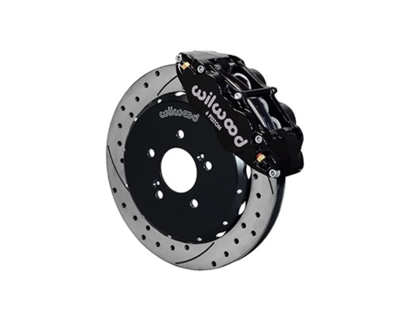 Wilwood Forged Narrow Superlite 6R Big Brake Front Brake Kit, Slotted Rotors - Black - Honda S2000 1999-2009