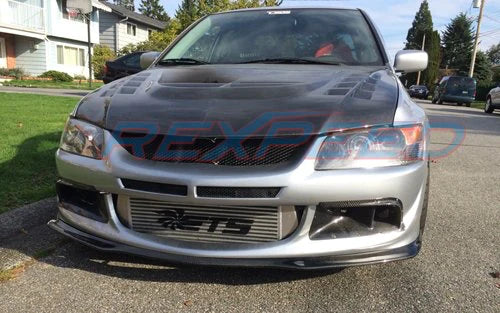 Rexpeed R-Type Carbon Fiber Front Lip Spoiler Mitsubishi EVO 8