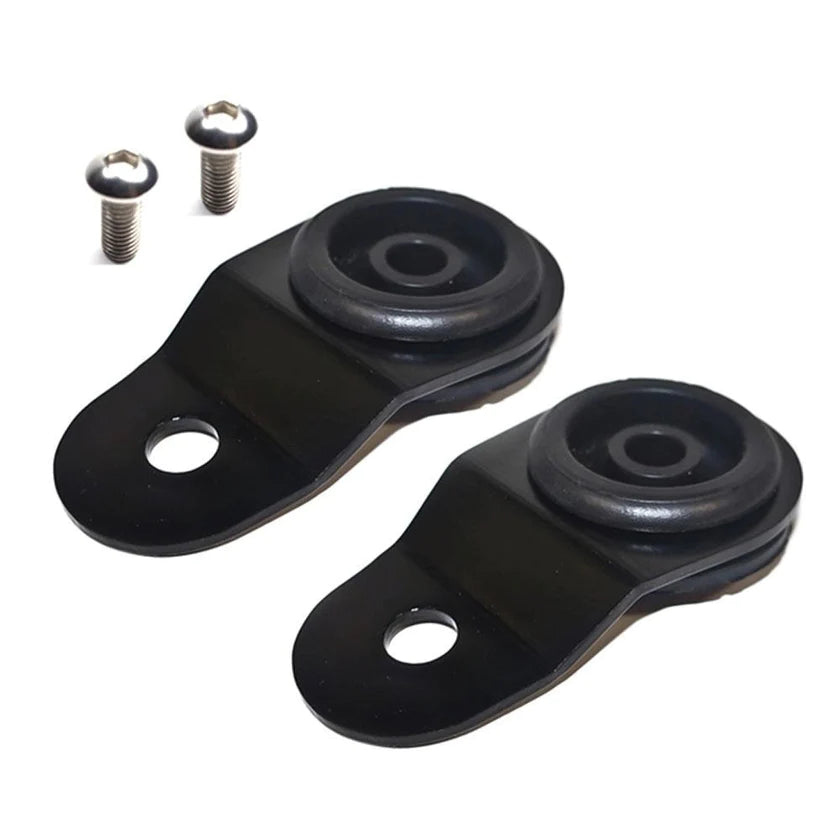 Torque Solution Radiator Mount Pair w/ Inserts - Black | 2001-2006 Mitsubishi Evo 7/8/9