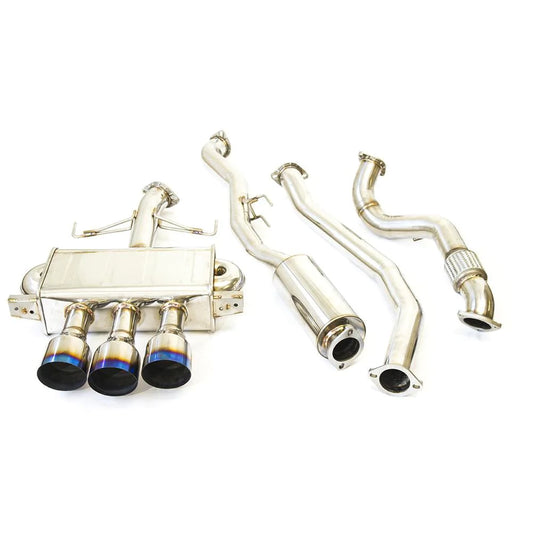 Invidia Q300 Cat Back Exhaust Triple Titanium Burnt Tips w/ Front Pipe - Honda Civic Type R 2017+