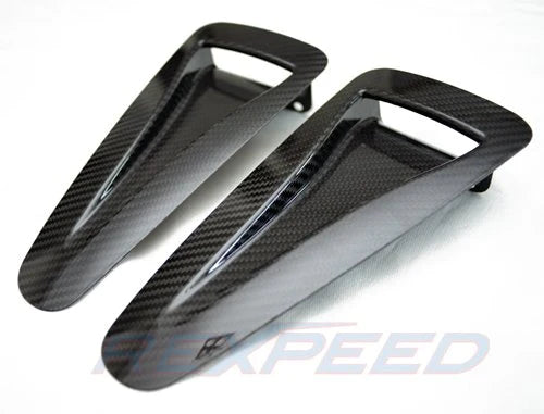 Rexpeed Carbon Fiber Naca Ducts Dry/Gloss (GT-R R35)