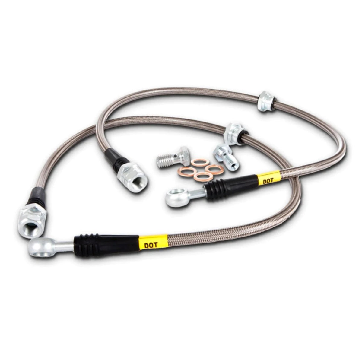StopTech Stainless Steel Rear Brake Lines 2008-2021 WRX