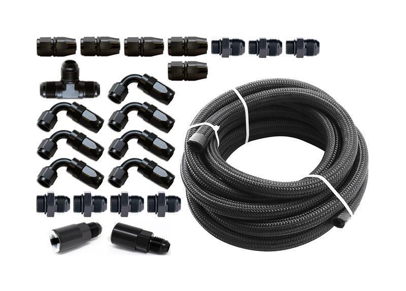 Torque Solution Braided Fuel Line Kit for -6 Aeromotive FPR | Multiple Subaru Fitments