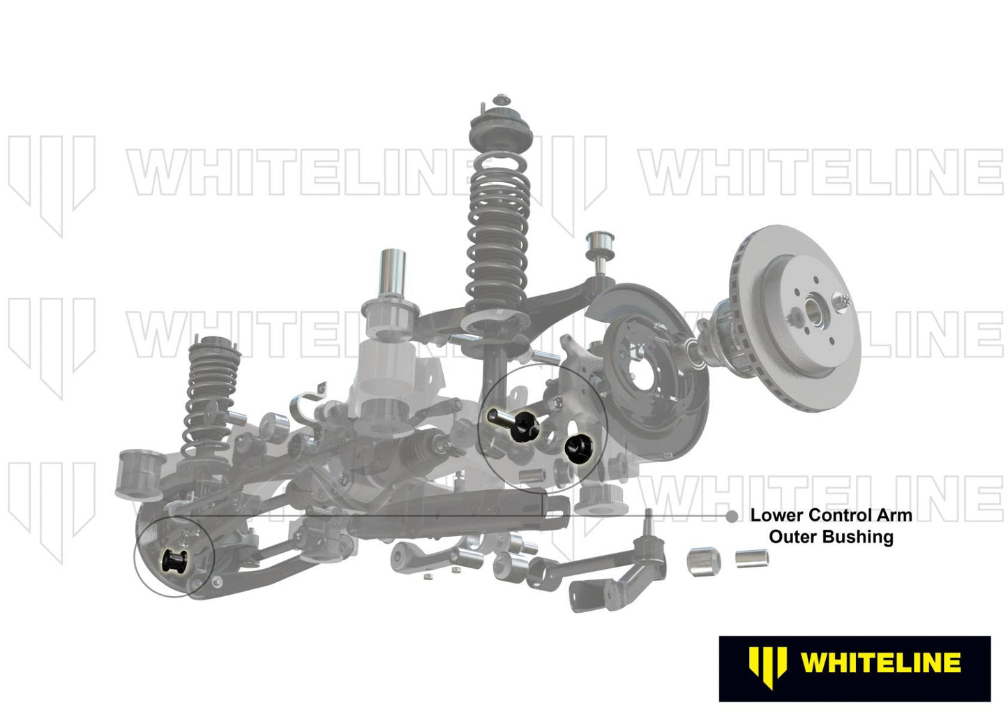 Whiteline Rear Control Arm Lower Outer Bearing (08-21 WRX/STI, 13-20 BRZ)